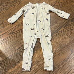 Green Military Print Bamboo Onesie - 0-3 months